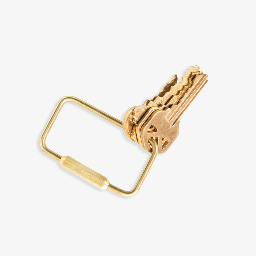 Maxx & Unicorn Rectangle Keyring Brass