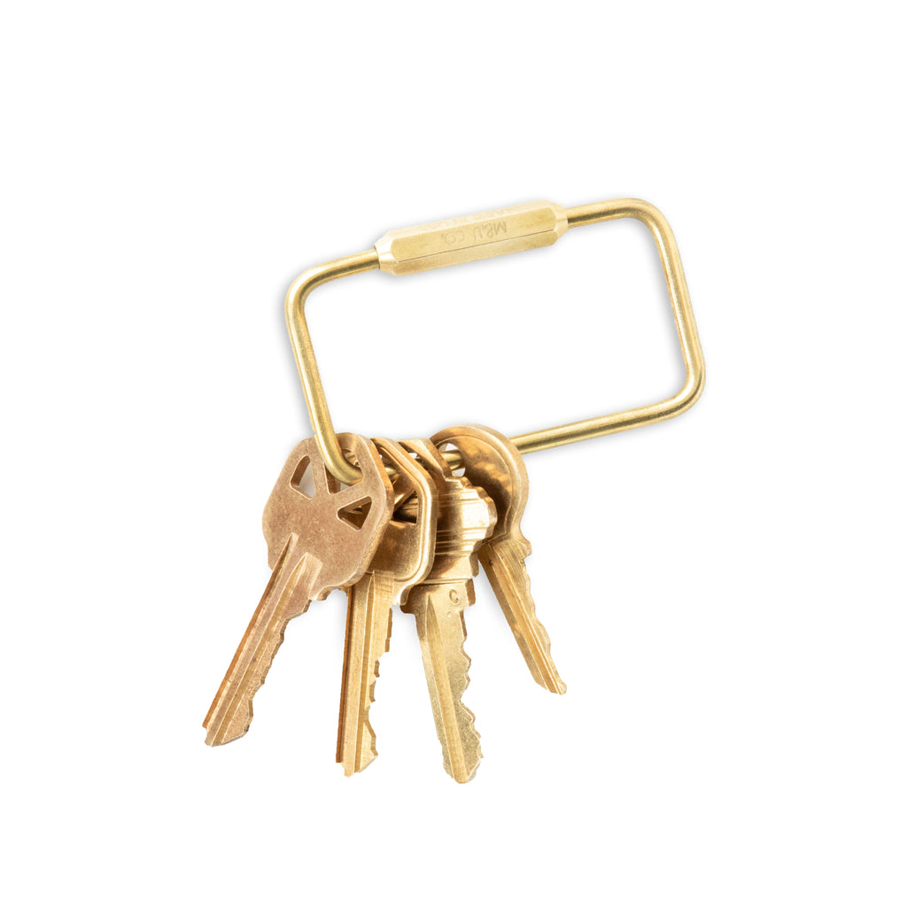 Maxx & Unicorn Rectangle Keyring Brass