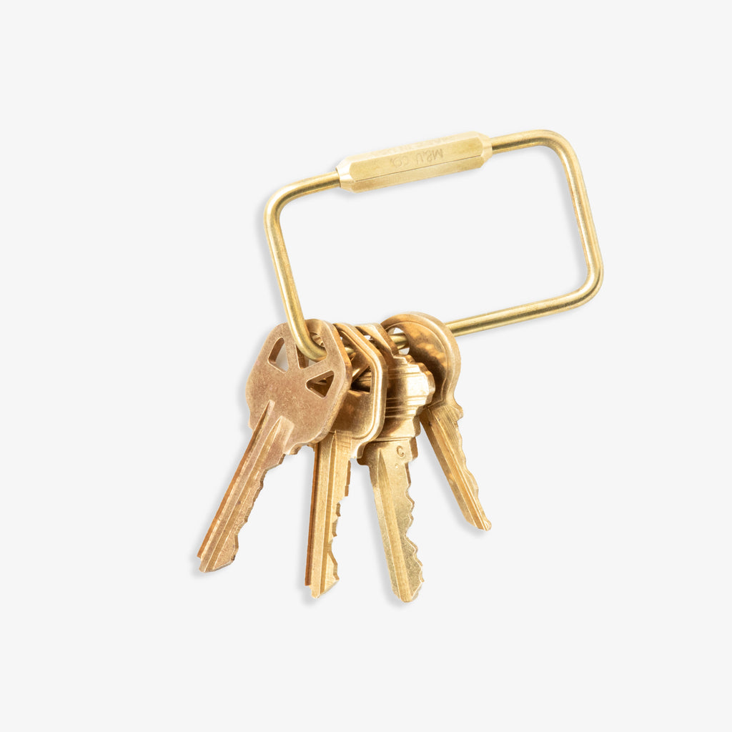 Maxx & Unicorn Rectangle Keyring Brass