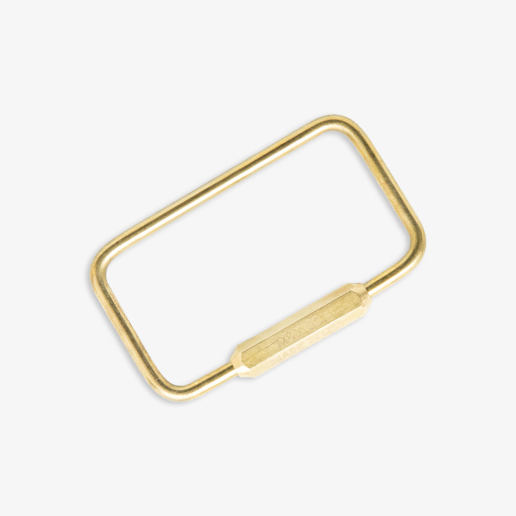 Maxx & Unicorn Rectangle Keyring Brass