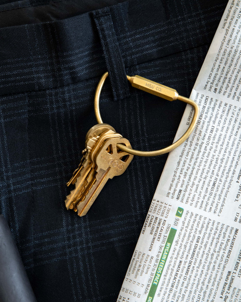 Maxx & Unicorn D Keyring Brass