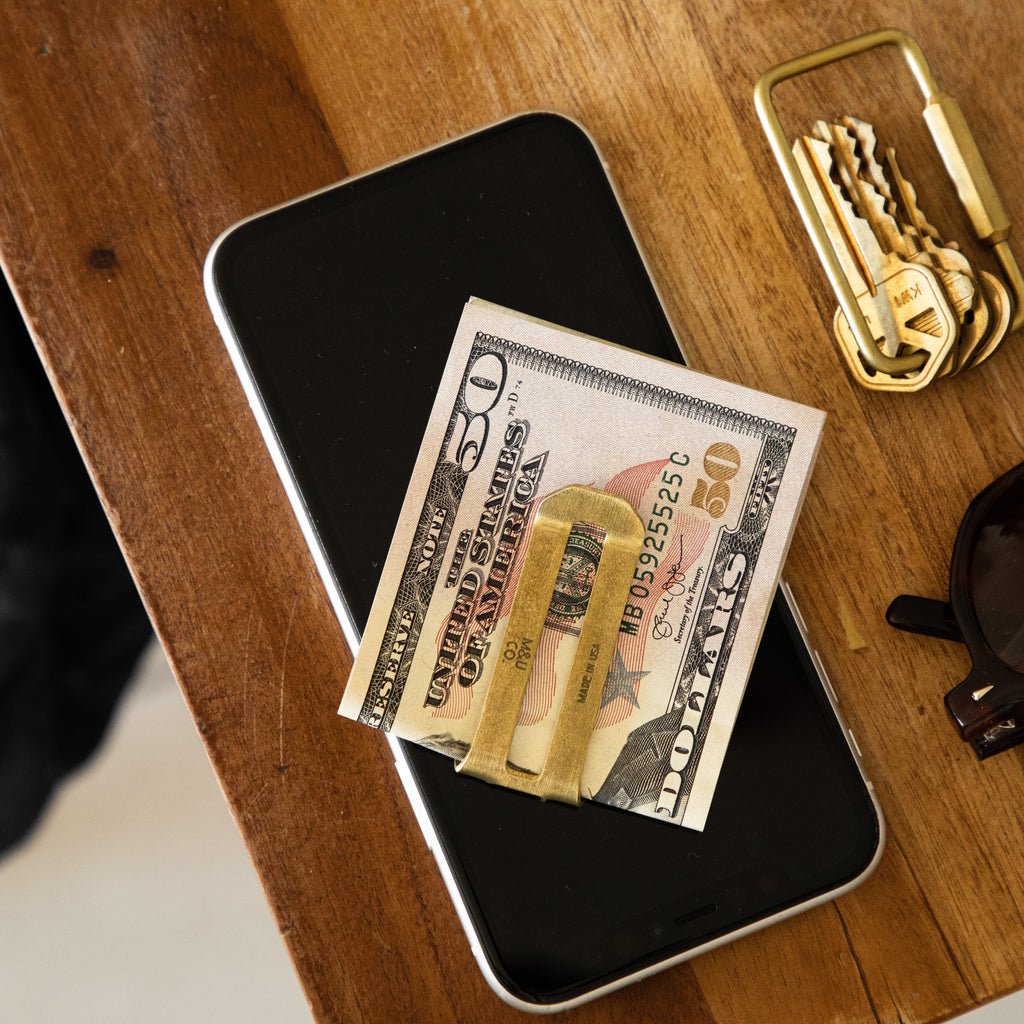 Maxx and Unicorn Brass Money Clip